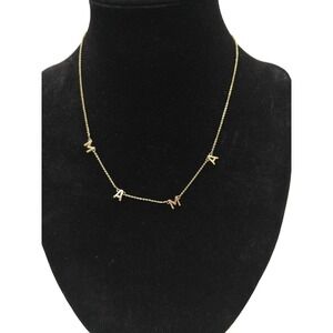 Benevolence LA MAMA Necklace Gold‎ Tone  16+2 inch Delicate